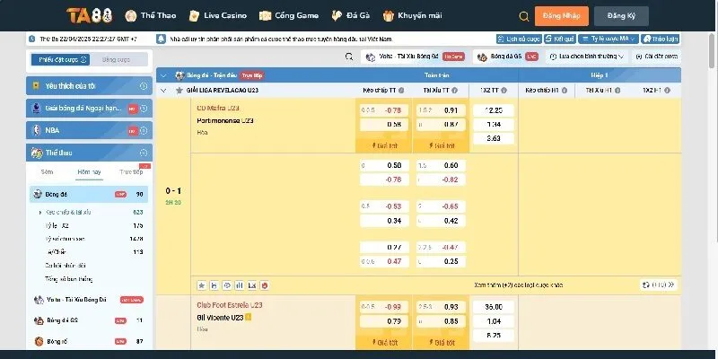 Cập nhật tỷ lệ cược liên tục, giúp bạn nắm bắt cơ hội cược chính xác hơn